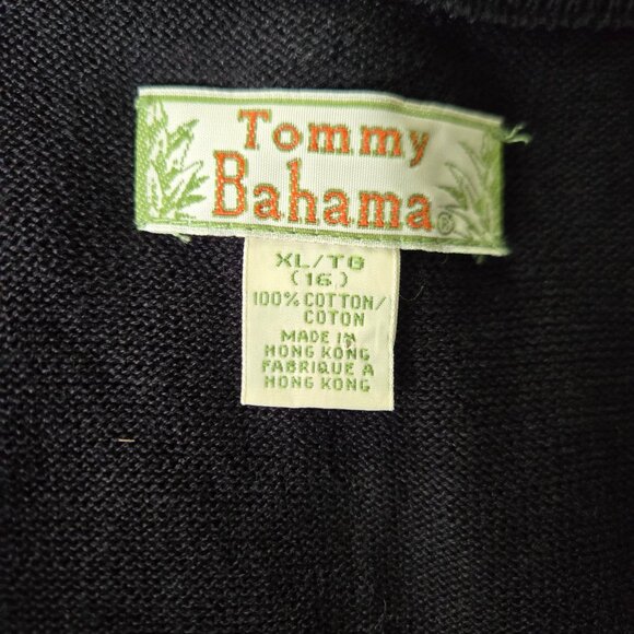 TOMMY BAHAMA Black Long Sleeve Cardigan XL - Picture 3 of 3